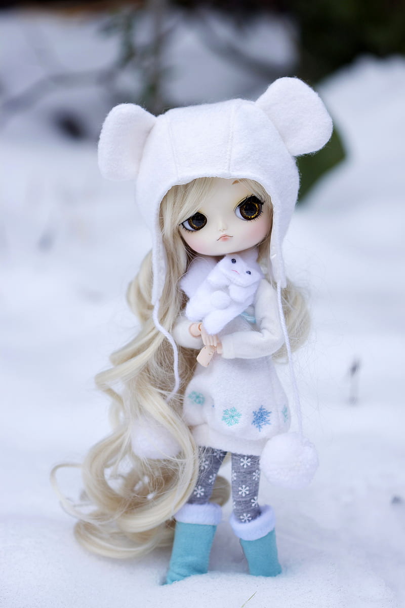 Cute Doll, cute, doll, frozen, ice, HD phone wallpaper