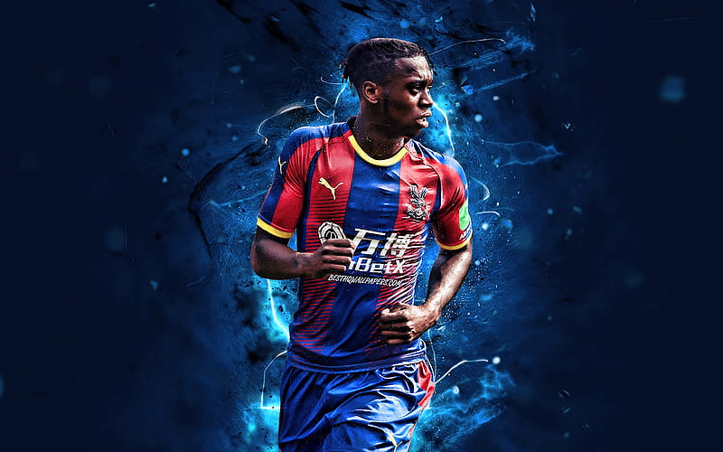 Download wallpapers Wilfried Zaha, 4k, abstract art, football, Crystal  Palace, soccer, Zaha, Premier League, footballers, neon lights, Crystal  Palace FC for des…