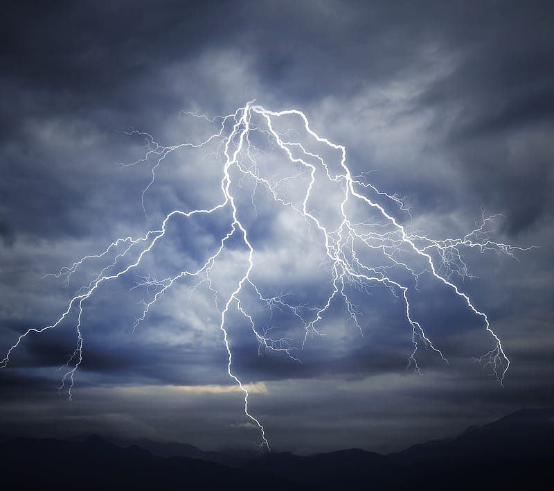 Lightning Storm, dark, nature, rain, sky electric, thunder, HD wallpaper