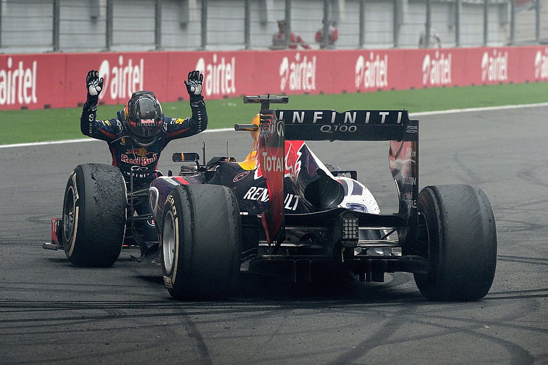 Sebastian Vettel, champion, formula 1, racing, vettel, HD wallpaper
