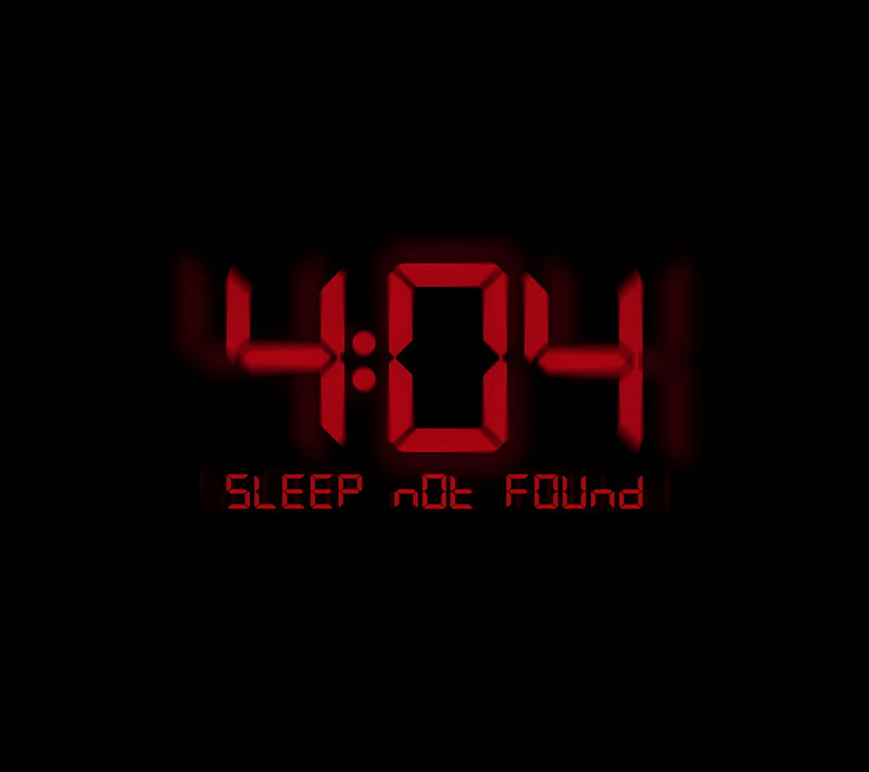 Sleep Not Found, 404, alarm, clock, error, funny, humor, morning, red, HD wallpaper