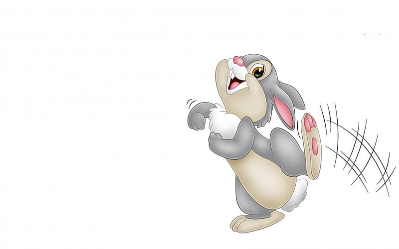 Thumper, rabbit, movie, bambi, card, cute, fantasy, bunny, child, funny, white, disney, HD wallpaper