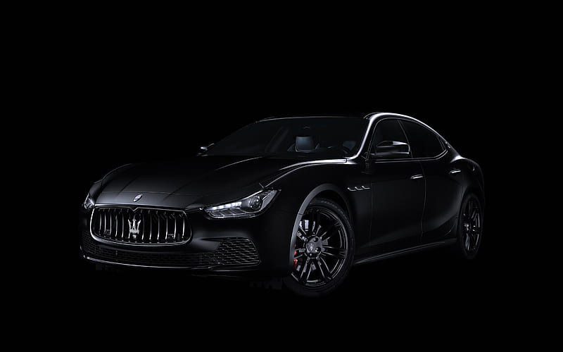 Maserati Ghibli, Nerissimo, 2017, Special Edition, Tuning Maserati, black Ghibli, italian cars, Maserati, HD wallpaper