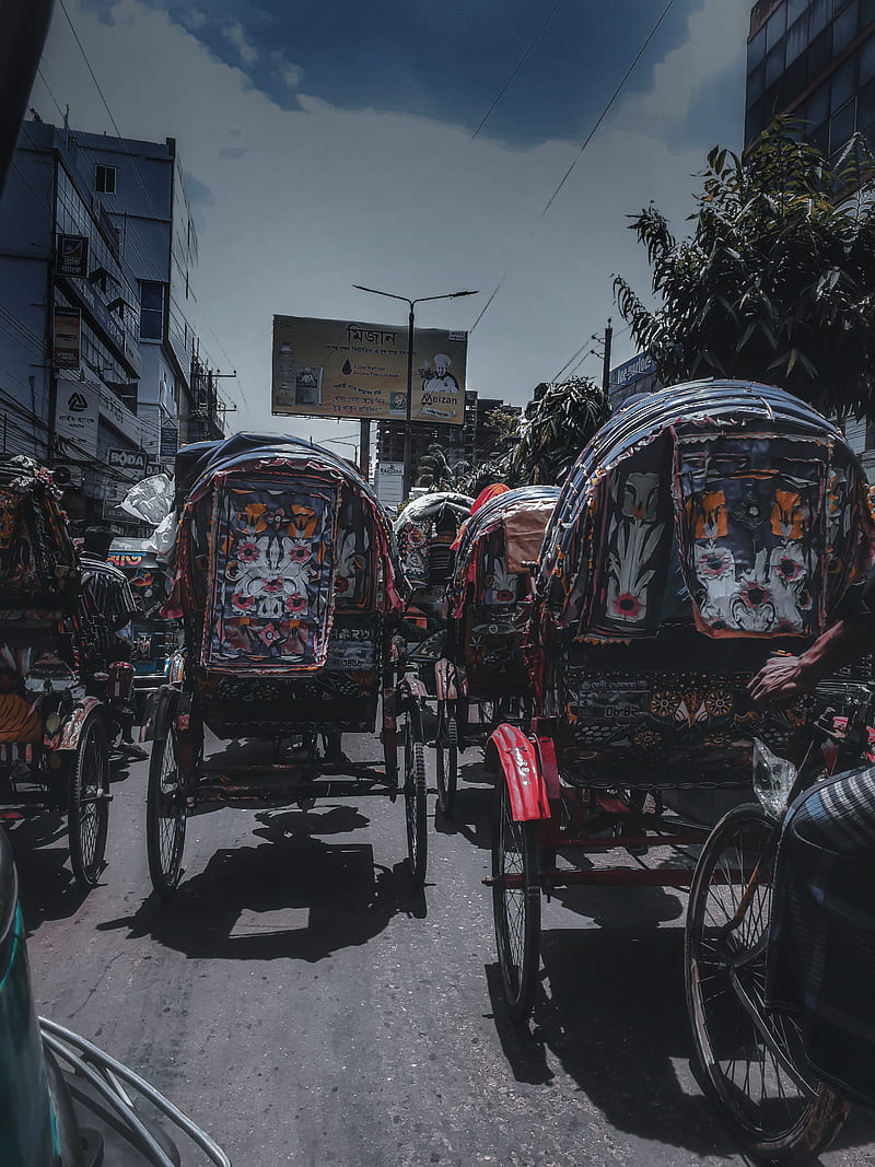 Rickshaw, iphone, jam, sky, HD phone wallpaper