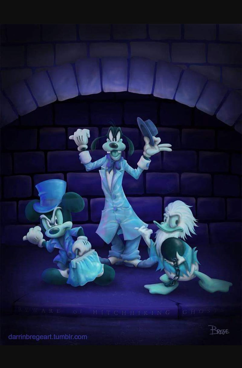 hitch hiking ghosts, disney, haunted mansion, HD phone wallpaper
