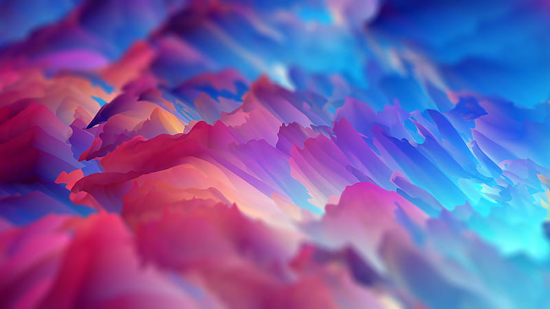 colorful clouds, blurry, painting, Abstract, HD wallpaper