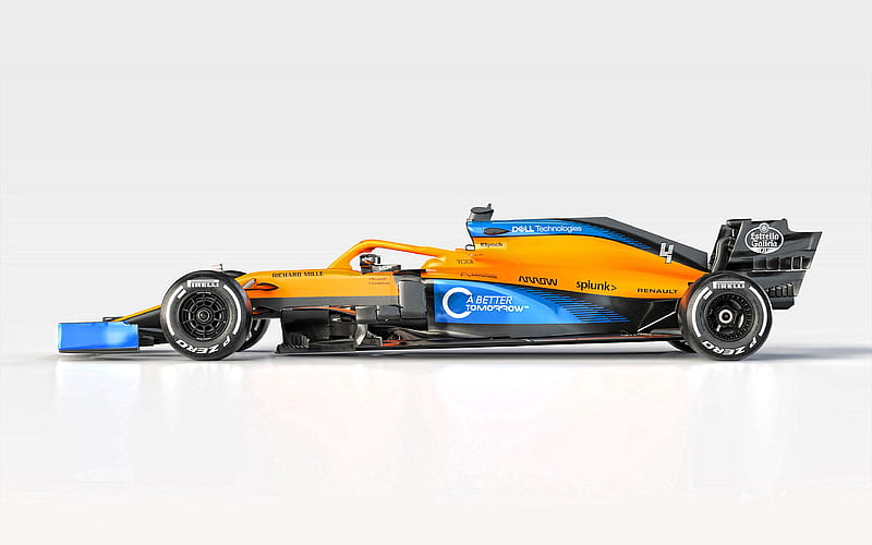 McLaren MCL35, 2020, Formula 1, side view, exterior, racing car, F1 2020, McLaren F1 Team, HD wallpaper