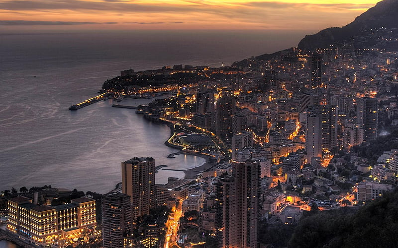 Monaco-City graphy, HD wallpaper