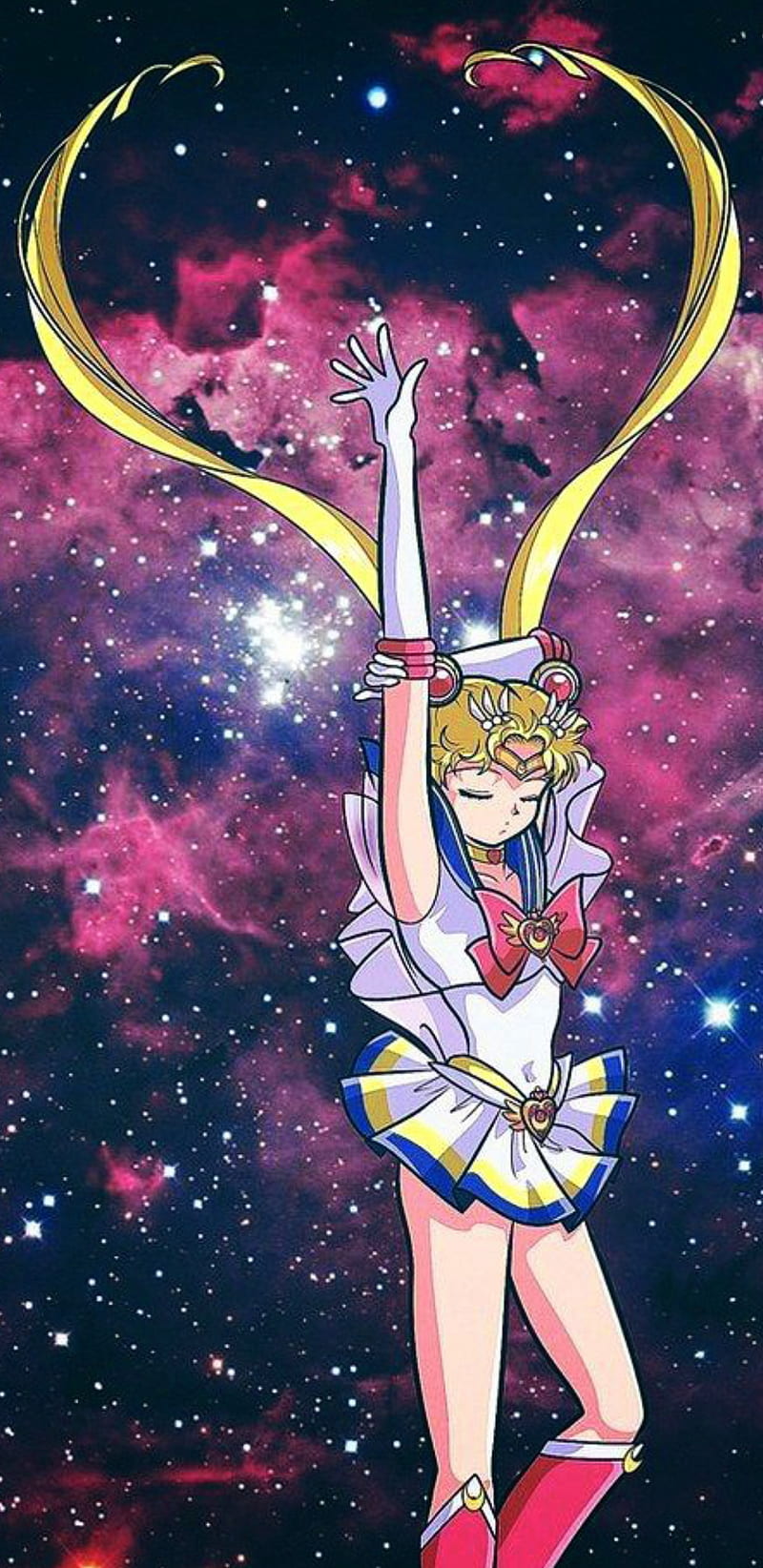 Sailor Moon Galaxy, anime, galaxy, sailor moon, stars, super, HD phone wallpaper