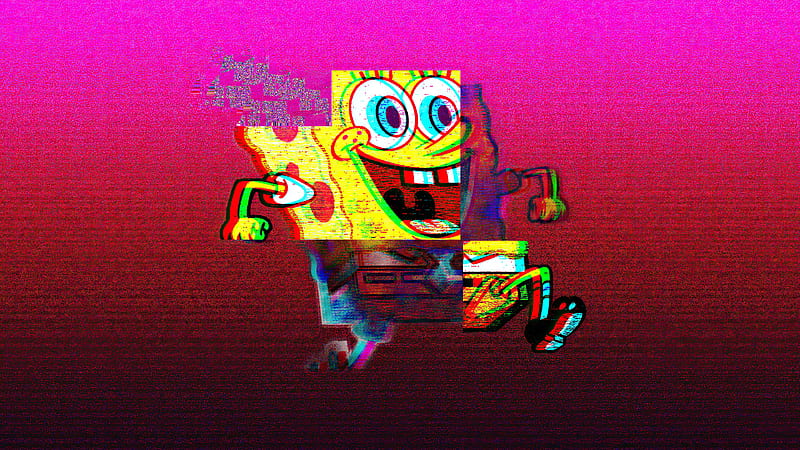 Spongebob Vaporwave , spongebob, cartoons, vaporwave, HD wallpaper