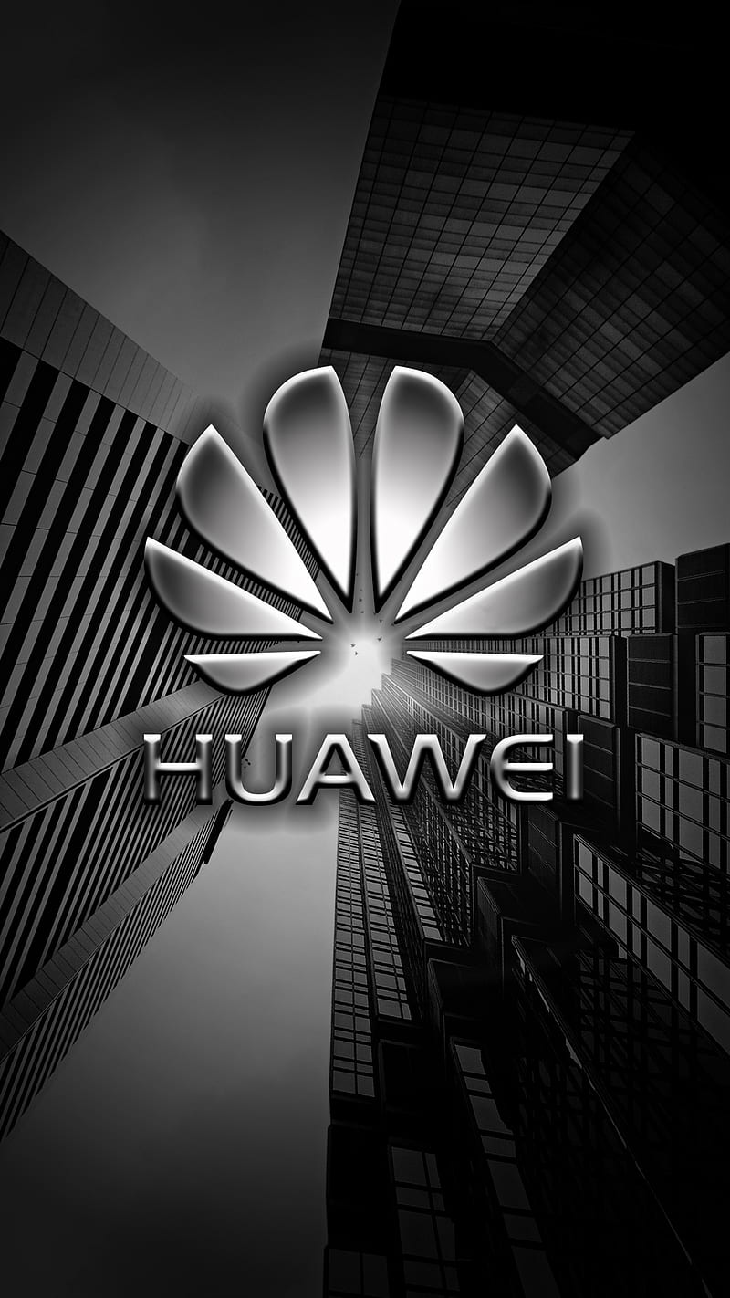 Huawei Premium Metal, black, chrome, dark, huawei, metal, night, premium, white, HD phone wallpaper