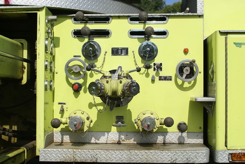 Seagrave Pump Panel, Pump Panel, Muster, Seagrave, Fire, Ladder Truck, Engine, HD wallpaper