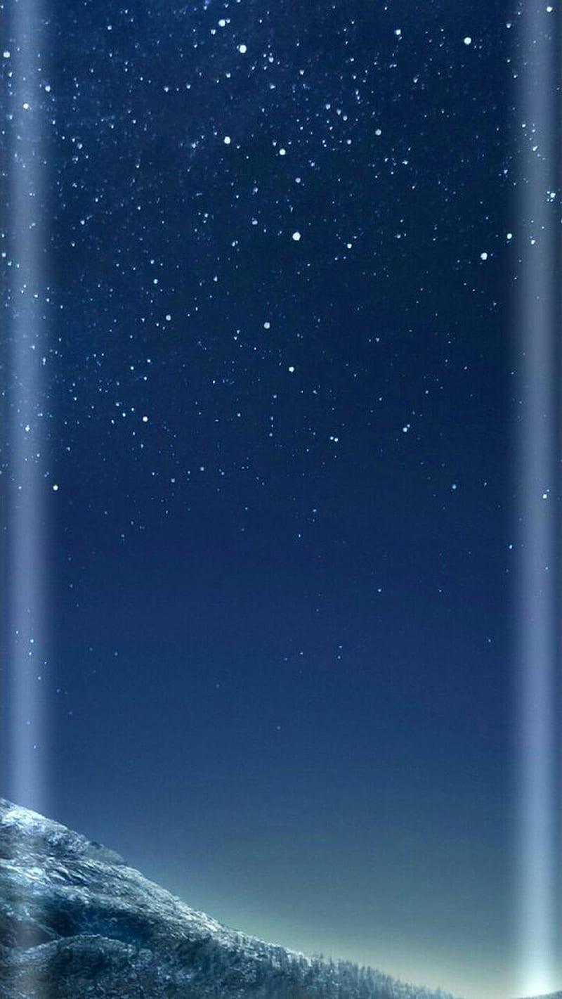 stars, blue, edge, galaxy, lights, night, note, phone, plus, sky, HD phone wallpaper