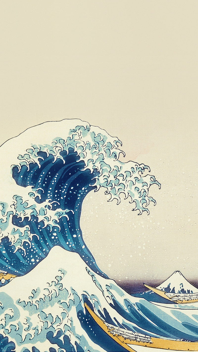 Big wave, cool, japanese, HD phone wallpaper