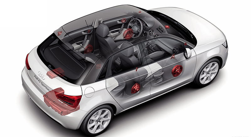 Audi A1 Sportback (2012) BOSE Sound System , car, HD wallpaper
