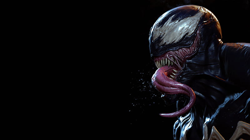 Venom Fanart, art, badass, black, fan, marvel, parasite, symbiotic, HD wallpaper