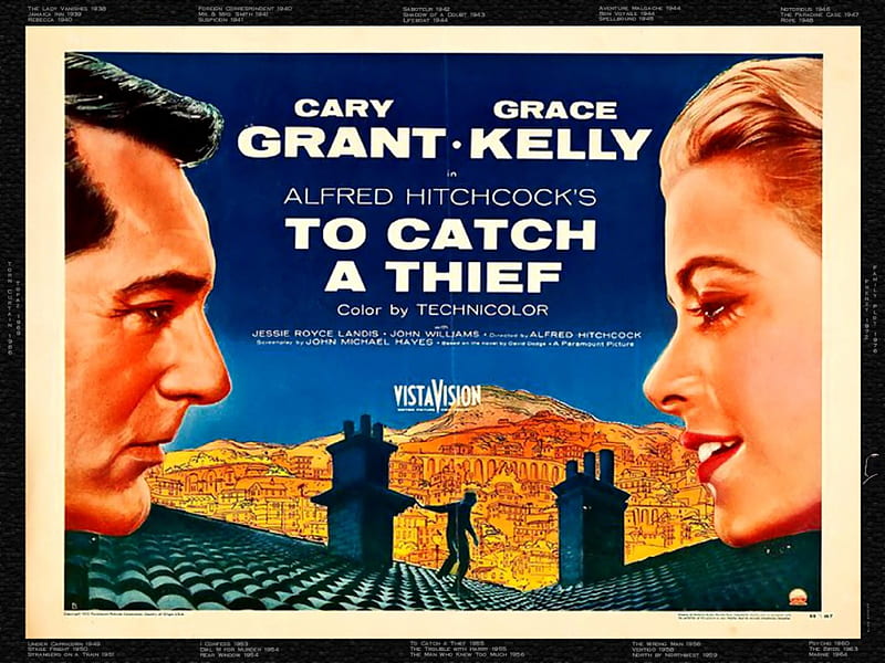 To Catch A Thief01, To Catch A Thief, alfred hitchcock, posters, classic movies, HD wallpaper