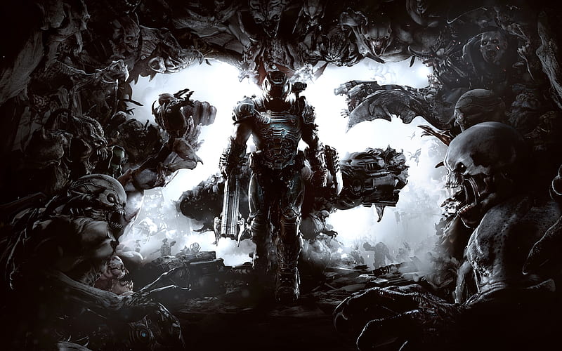 Doom Eternal poster, 2019 games, shooter, HD wallpaper