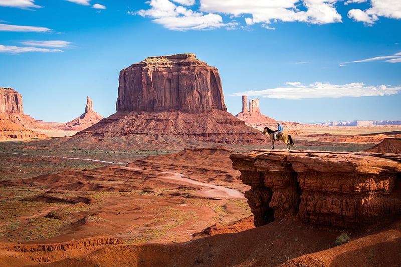 Monument Valley, Utah, nature, usa, horse, canyons, HD wallpaper