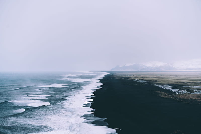 Sea Waves In Winter, HD wallpaper