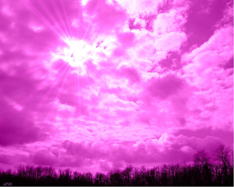 Magical Rainbow, magic, pink, clouds, sky, galaxy, fantasy, HD phone  wallpaper
