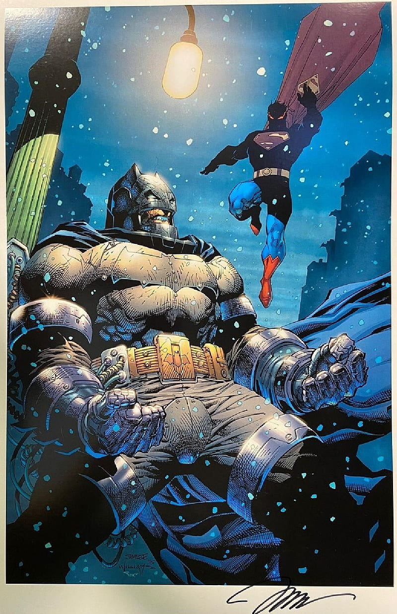 Dark Knight Returns, batman, comics, dc, detective, frank, miller,  superman, HD phone wallpaper | Peakpx
