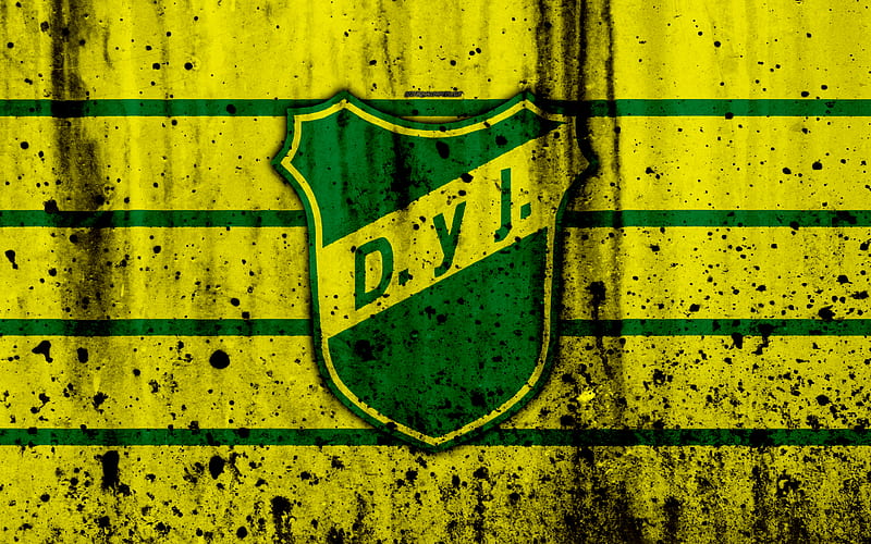 FC Defensa y Justicia, grunge, Superliga, soccer, Argentina, logo, Defensa y Justicia, football club, stone texture, Defensa y Justicia FC, HD wallpaper
