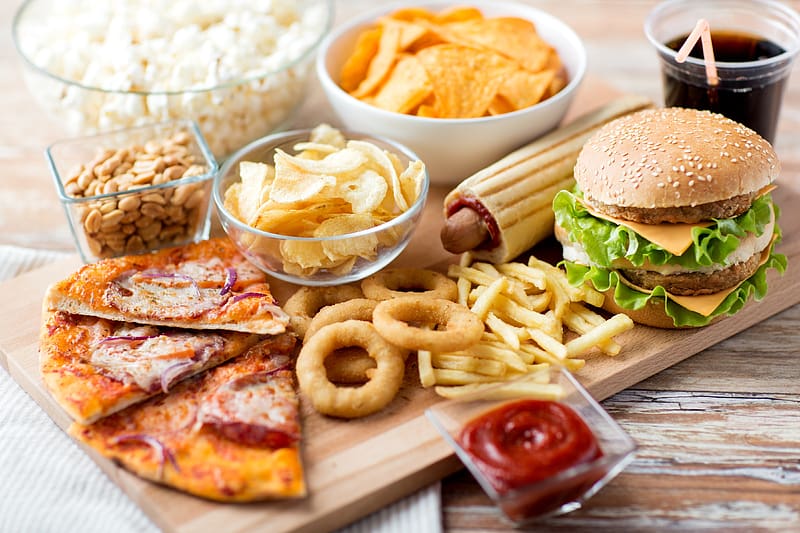 Food, Pizza, Still Life, Burger, Chips, French Fries, HD wallpaper