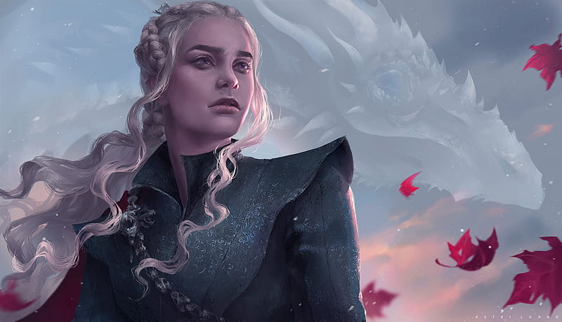 Khaleesi Artwork, daenerys-targaryen, game-of-thrones, tv-shows, artist, artwork, digital-art, HD wallpaper