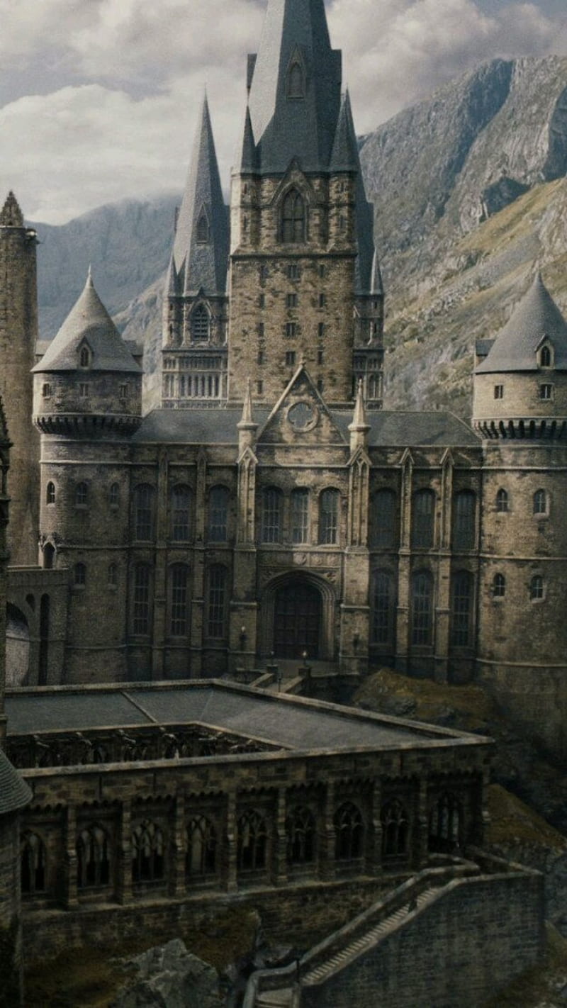 Hogwarts, castle, harry potter, hermione, ron, school, witchcraft, HD phone wallpaper