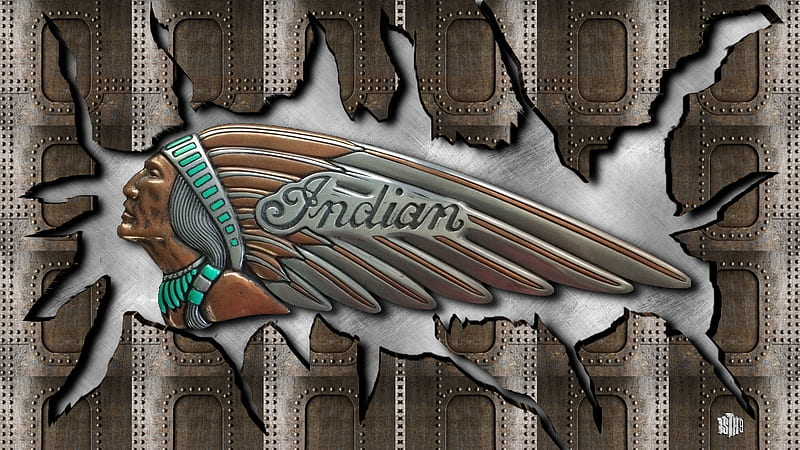 Indian Motorcycle tank emblem steel, Indian Motor Cycles, Indian Motor Cycle , Indian motorcycle Background, Indian Logo, Indian , Indian Emblem, Indian, HD wallpaper