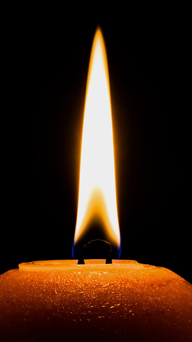 Candle fire, candle, light, HD phone wallpaper