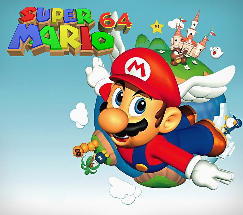Mario 64, n64, nintendo, sm64, smb, super mario, HD wallpaper