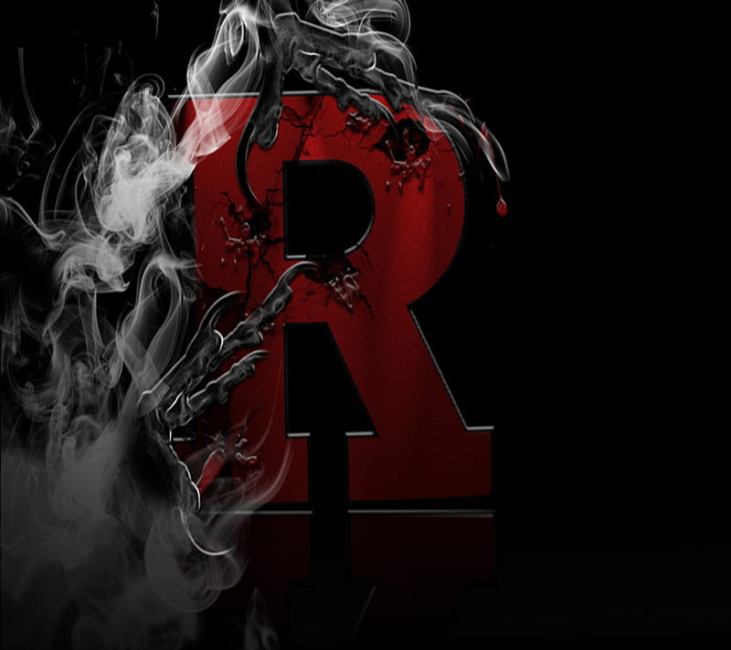 Letter R, black, red, HD wallpaper