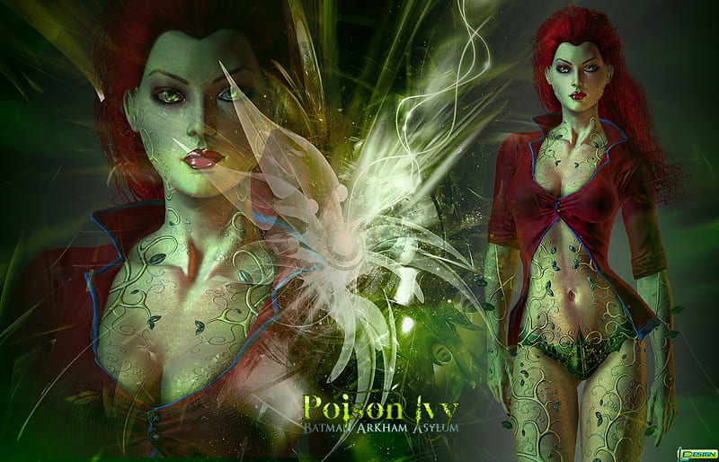 Poison Ivy, 3d, woman, HD wallpaper