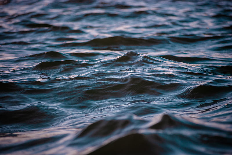 sea, waves, water, wavy, ripples, HD wallpaper