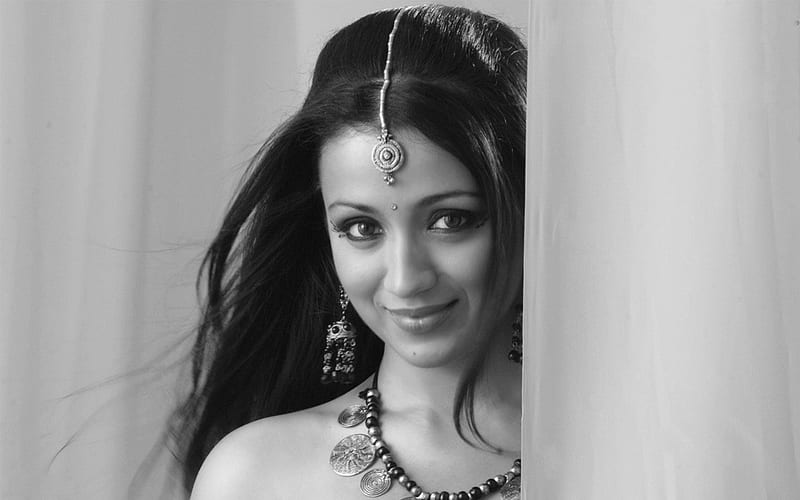 Trisha, tamil, actress, krishnan, HD wallpaper