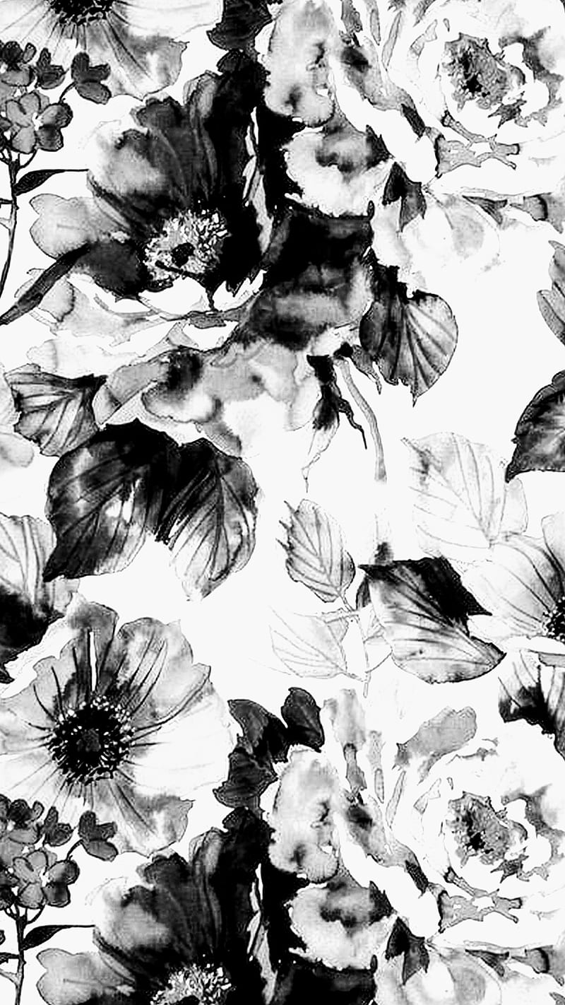 Not mine, black, flower, flowers, pattern, stone, succulent, vintage, HD phone wallpaper