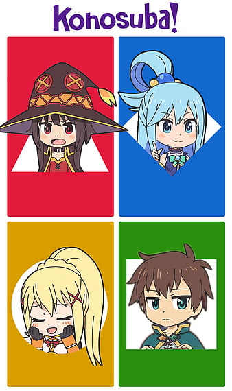 Download Enjoy the Adventures of KONOSUBA with Aqua, Megumin, Darkness and  Kazuma Wallpaper