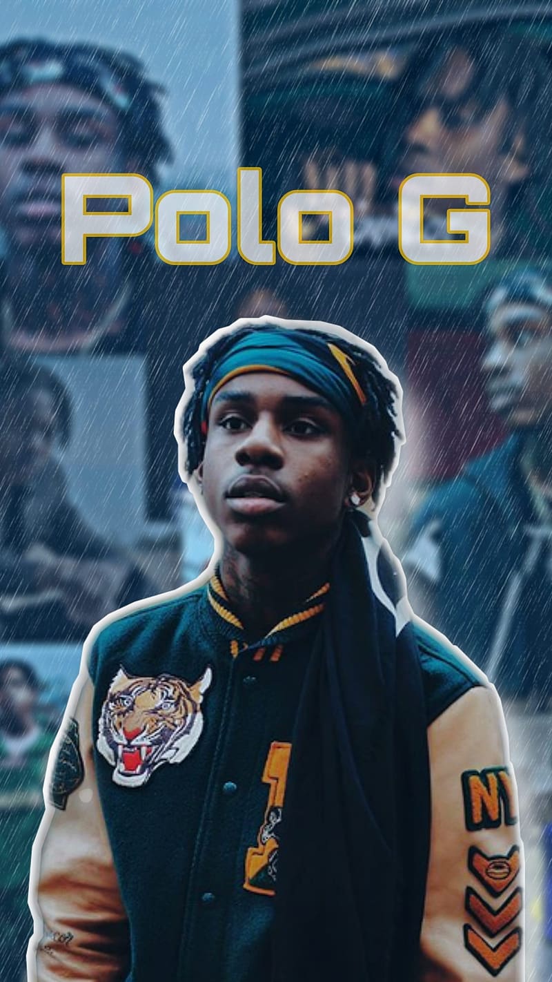 Polo G, Rainy Background, rapper, music, HD phone wallpaper