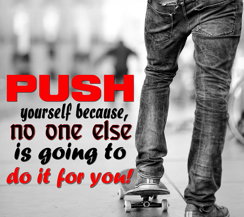 Push Yourself, do, else, going, it, motivation, no one, quote, text, HD wallpaper