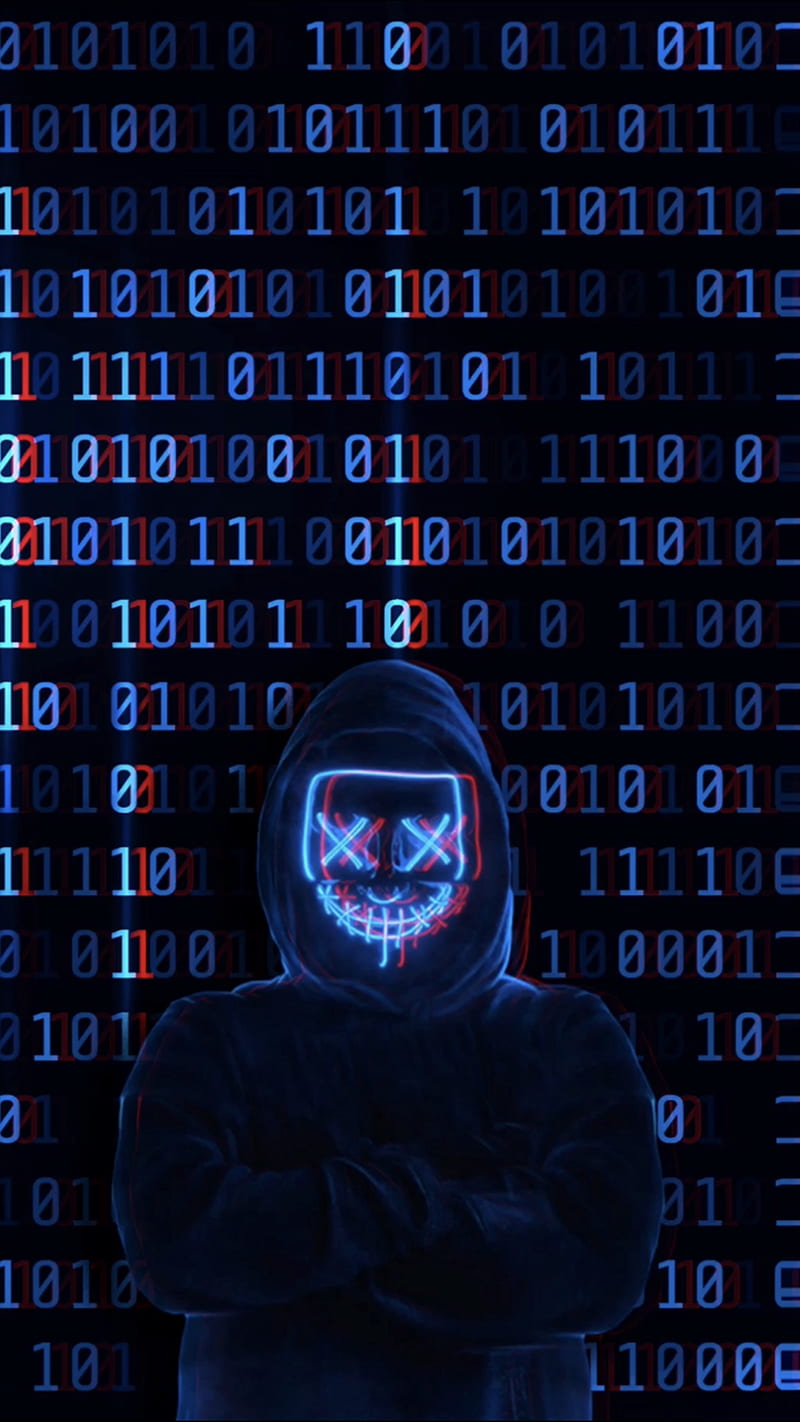 Hacker Mask, Hacker, blue, faceless, glow, hayatikdrgl, light, live, mask,  move, HD phone wallpaper | Peakpx