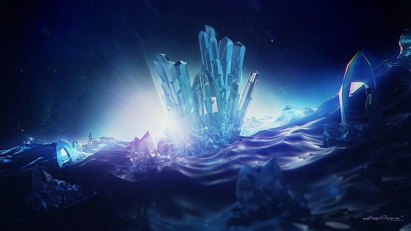 Crystal, Blue Crystal, HD wallpaper | Peakpx