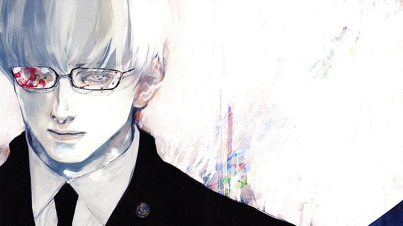 1920x1080px, 1080P free download | Anime, Blood, Glasses, White Hair ...