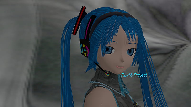 Anime, Vocaloid, Blender, Blender 3D, Blue Eyes, Blue Hair, Hatsune Miku, Long Hair, HD wallpaper