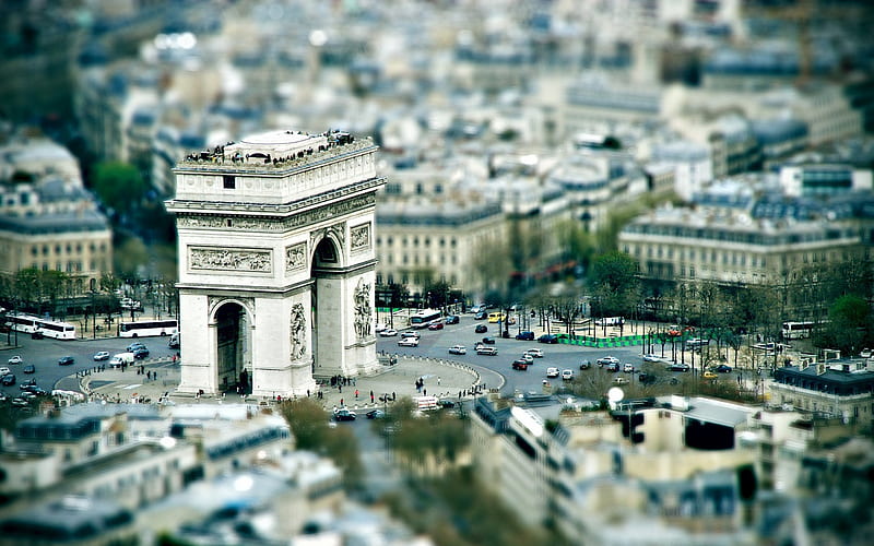 Arc de Triomphe, Triumphal Arch, Paris, France, cityscape, landmark, capital, HD wallpaper