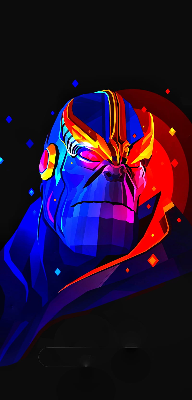 INFINITY WAR Thanos, color, desenhos, character, movie, infinity, comics, neon, desenho, HD phone wallpaper