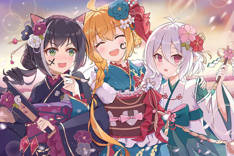 Anime, Princess Connect! Re:Dive, Karyl Momochi , Kokoro Natsume , Pecorine (Princess Connect), HD wallpaper