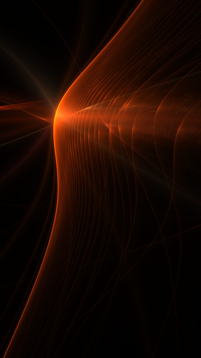 Fire waves, abstract, black, gold, hot, iphone, tablet, HD phone wallpaper