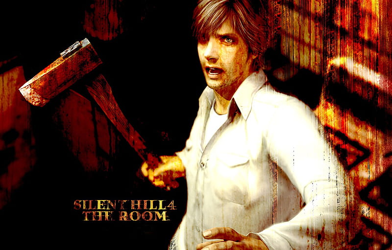 the darkness, male, shirt, axe, Horror, KONAMI, Henry Townshend, Silent Hill 4:The Room for , section игры, HD wallpaper